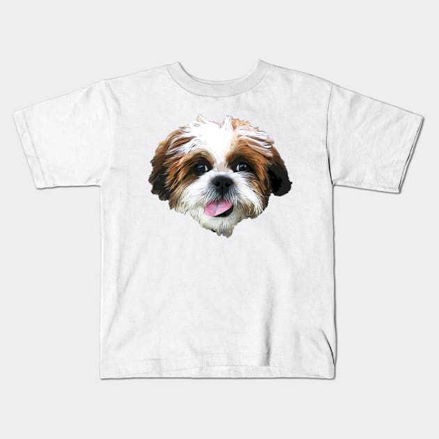 Shih Tzu Puppy Dog Kids T-Shirt by Elarex